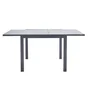 Table de jardin rectangulaire, NATERIAL Lyra, 6 personnes, gris/argent
