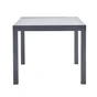 Table de jardin rectangulaire, NATERIAL Lyra, 6 personnes, gris/argent