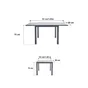 Table de jardin rectangulaire, NATERIAL Lyra, 6 personnes, gris/argent
