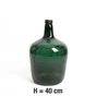 Vase verre recyclée, jeanne, vert, l.24 x H.40 cm