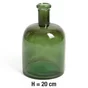 Vase verre recyclée, marta, kaki, l.15 x H.20 cm