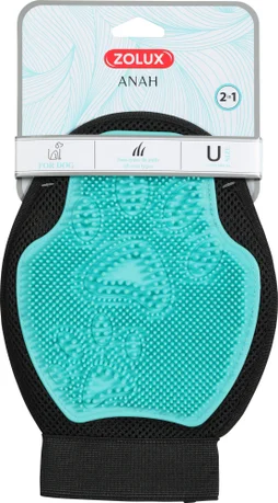 Gant de toilettage chien, double face, 2en1, anah