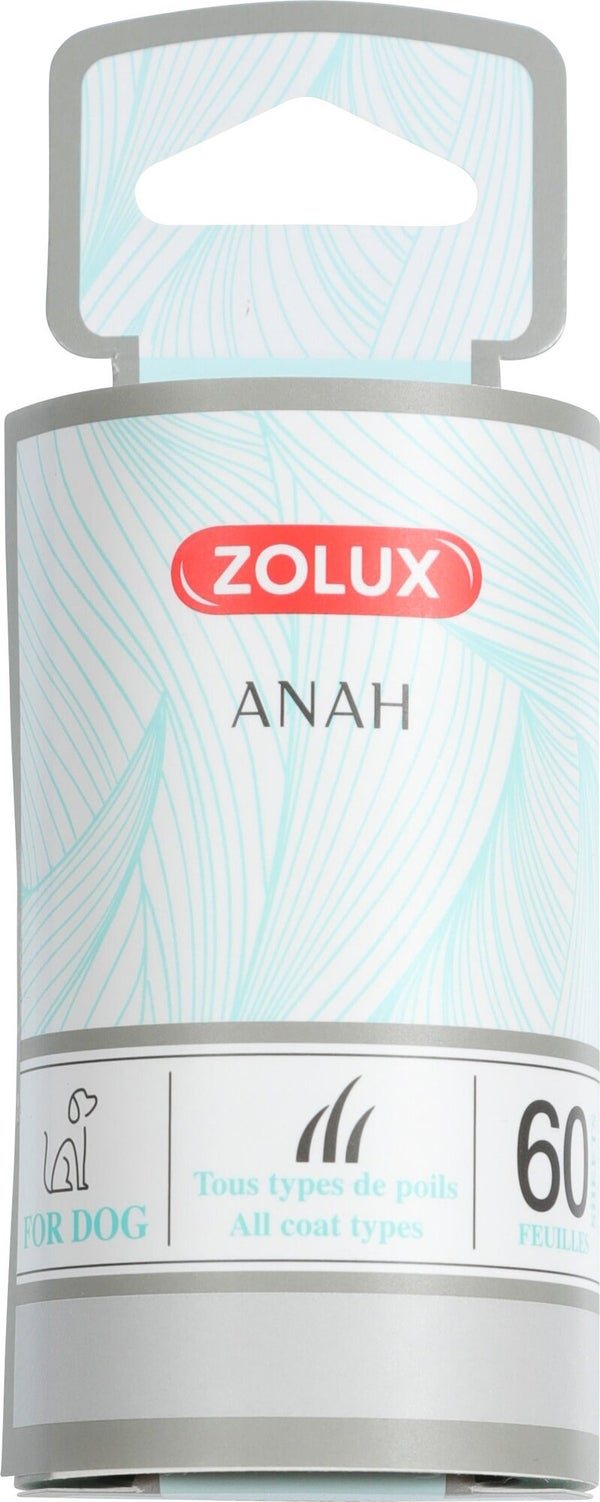 Recharge rouleau adhésif ramasse poils anah