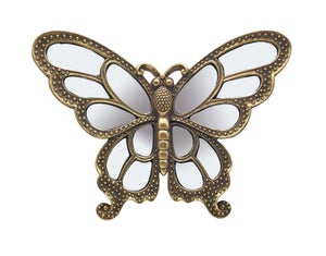 Décoration murale Papillon, jaune / doré EMDE l.24 x H.18 cm