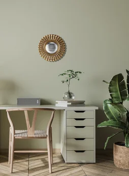 Miroir rond résine doré Cléa diam.21.5 cm