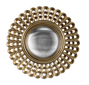 Miroir rond résine doré Cléa diam.28.8 cm