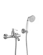 Mitigeur de bain Charm, avec flexible et pommeau brillant / chromé, SENSEA