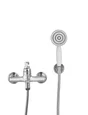 Mitigeur de bain Charm, avec flexible et pommeau brillant / chromé, SENSEA