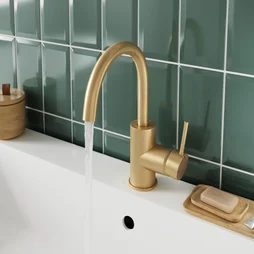 Mitigeur lavabo, SENSEA Loa L, or brossé