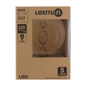 Ampoule led décorative, globe 125 mm E27, 130Lm = 16W, blanc très chaud, LEXMAN