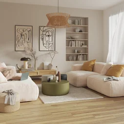 Lame PVC clipsable medio ARTENS Minto 2 bois naturel
