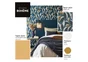 Papier peint vinyle Graphique wax bleu