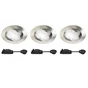 Kit 3 spots à encastrer orientable Bama gu10, 4000K INSPIRE rond nickel