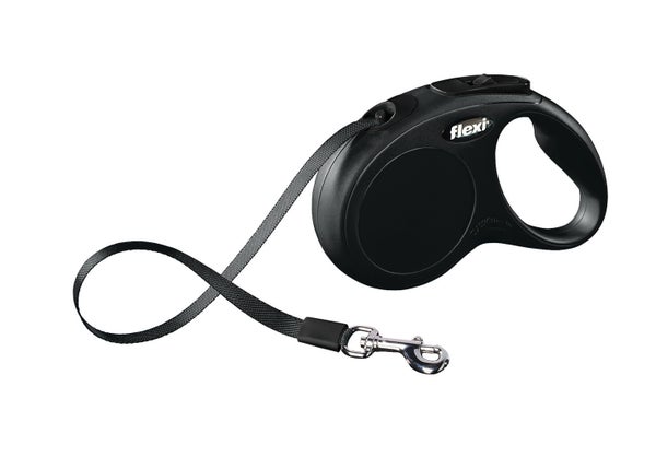 Laisse chien flexi classic sangle S, 5 m noire