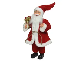 Décoration noël interieur a poser père noël cadeau polyester h30cm