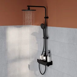 Colonne de douche easy noire mecanique