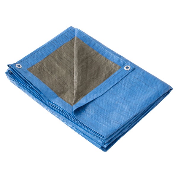 Bâche bleu 70gr/m² avec œillets 3MX2M