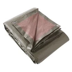 Bâche DEXTER marron 140gr/m2 avec oeillets 5MX4M