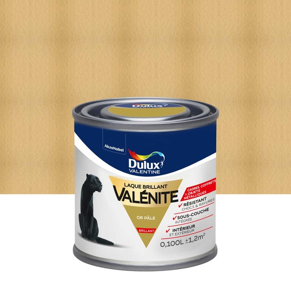 Peinture boiserie, radiateur or pale brillant DULUX VALENTINE Valenite 0.1l