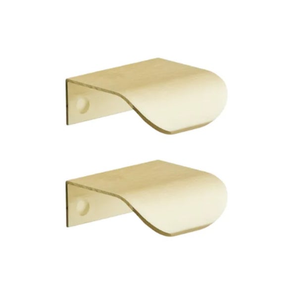 Lot de 2 poignées INSPIRE pour meubles Evo'm Oslo laiton brossé 45mm