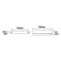 Lot de 2 poignées INSPIRE pour meubles Evo'm Oslo blanches mat 180mm