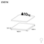 Lot de 2 étagères SPACEO pour caisson Evo'm Niche L.36.8 x P.49.6 cm blanc