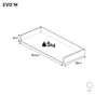 tiroir evo'm h.12,8 x l.80 x p.38 cm blanc spaceo