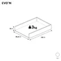 tiroir evo'm h.12,8 x l.40 x p.54 cm blanc spaceo