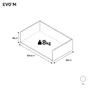 Structure de tiroir pour caisson SPACEO Evo'm blanc H.15 x  l.53.4 x  P32 cm