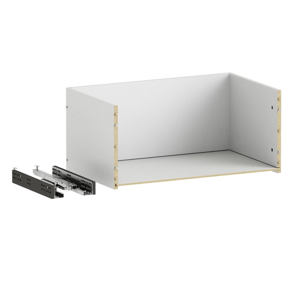 Tiroir pour caisson SPACEO Evo'm blanc H.25 x l.55.2 x P32 cm