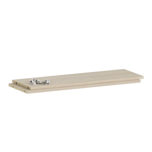 Etagere pour caisson SPACEO Evo'm chene effet chene L.76.8 x P.26 cm