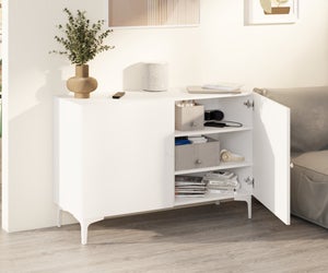 Lot de 2 étagères pour caisson SPACEO Evo'm blanc L.56.8 x P.36 cm