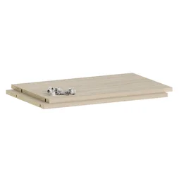 Lot de 2 étagères pour caisson SPACEO Evo'm chêne effet chêne L.56.8 x  P.36 cm