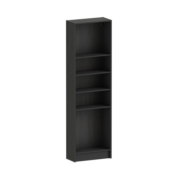 Caisson + 4 tablettes SPACEO Evo'm effet bois Noir H.204,8 L.60 P.28 cm