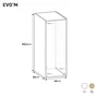 caisson evo'm h.102,4 x l.40 x p.54 cm effet chene spaceo