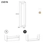 Caisson SPACEO Evo'm blanc H.204,8 L.40 x P.38 cm