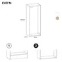 Caisson SPACEO Evo'm H.204,8 L.80 X P.54 cm blanc