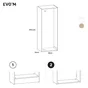 caisson evo'm h.230,4 x l.80 x p.54 cm effet chene spaceo