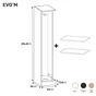 Caisson d'angle + 2 tablettes SPACEO Evo'm H.204,8 X L.40 X P.54 cm blanc
