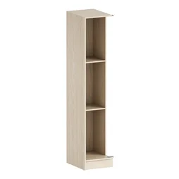 Caisson d'angle + 2 tablettes SPACEO Evo'm H.204,8 X L.40 X P.54 cm  effet chêne