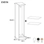 Caisson d'angle + 2 tablettes SPACEO Evo'm H.204,8 X L.40 X P.54 cm  effet chêne