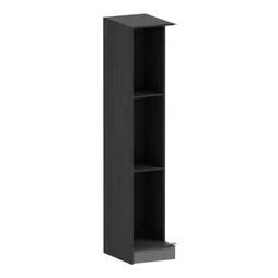 Caisson angle+ 2 tablettes SPACEO Evo'm H.204,8 X L.40 X P.54 cm effet bois noir