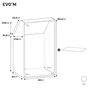 caisson sous pente evo'm h.102,4 x l.60 x p.54 cm blanc spaceo