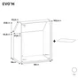 caisson sous pente evo'm h.102,4 x l.80 x p.54 cm blanc spaceo