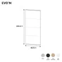 porte coulissante evo'm riga h.230,4 x l.60 effet chene spaceo