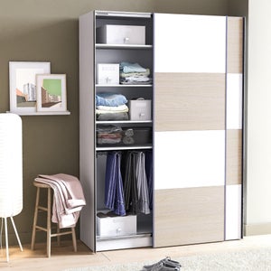 porte coulissante evo'm riga h.230,4 x l.80 effet chene spaceo