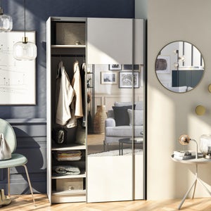 Porte coulissante SPACEO Evo'm miroir H.230,4 X L.60 cm