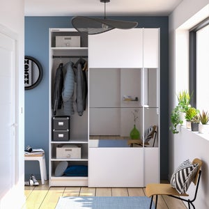 Porte coulissante SPACEO Evo'm miroir H.230,4 X L.80 cm