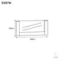facade interieur tiroir evo'm h.22,5 x l.60 cm verre spaceo