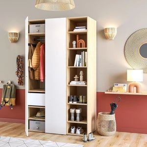 facade interieur tiroir evo'm h.22,5 x l.80 cm noir spaceo